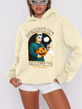 Women'WB shield Cartoon Graphic Print Hoodie, Casual Drop Shoulder Long Sleeve Hooded Sweatshirt, Lady Fall & Winter TNF...