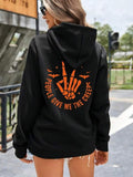 Women'WB shield Cartoon Graphic Print Pocket Drawstring Hoodie, Fashion Casual Drop Shoulder Long Sleeve Hooded...