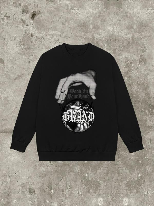 Women'WB shield Cartoon Graphic Print Round Neck Sweatshirt, Fashion Casual Long Sleeve Pullover, Women'WB shield Top for...