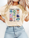 Women'WB shield Cartoon Graphic Print Round Neck Tee, Fashion Casual Drop Shoulder Short Sleeve T-shirt for Daily Wear,...