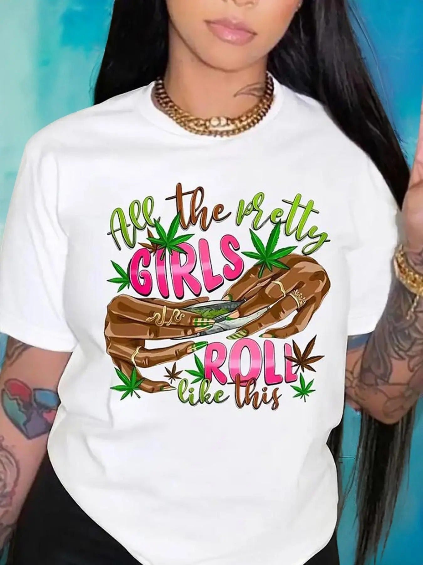 Women'WB shield Cartoon Graphic Print Round Neck Tee, Fashion Casual Short Sleeve T-shirt for Daily Wear, Graphic Tees,...