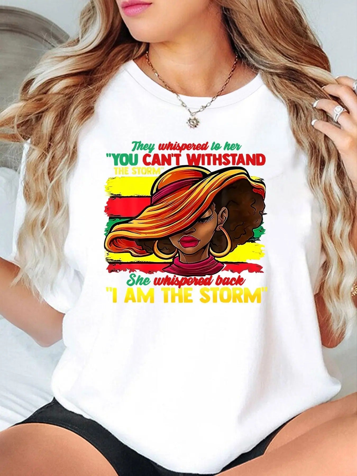 Women'WB shield Cartoon Graphic Print Round Neck Tee, Fashion Casual Short Sleeve T-shirt, Ladies Summer TNF for Daily...