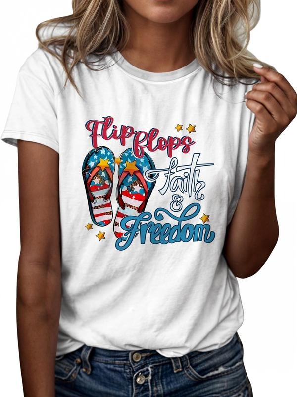 Women'WB shield Cartoon Graphic Print Round Neck Tee, Fashion Casual Short Sleeve T-shirt, Ladies Summer TNF for Daily...