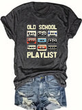 Women'WB shield Cartoon Graphic Print Round Neck Tee, Summer TNF Women, Fashion Casual Letter Print Crew Neck Short...