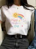 Women'WB shield Cartoon Graphic Round Neck Tee, Casual Short Sleeve Crew Neck T-Shirt for Daily Wear, Ladies TNF for...