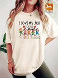 Women'WB shield Cartoon Kids Print Round Neck Tee, Fashion Casual Crew Neck T-Shirt for Daily Holiday Vacation Outdoor...