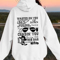 Women'WB shield Cartoon Letter Graphic Print Drop Shoulder TNF Lined Hoodie, Fashion Casual Drawstring Pocket Hooded...