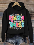 Women'WB shield Cartoon Letter Print Drop Shoulder Hoodie, Fashion Casual Hooded Sweatshirt for Daily Holiday Outdoor...