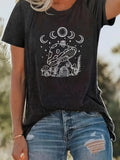 Women'WB shield Cartoon Mushroom Graphic Print Round Neck Tee, Summer TNF Women, Casual Short Sleeve T-shirt for Summer...