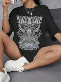 Women'WB shield Cartoon Print Drop Shoulder Tee, Summer TNF Women, Street Fashion Casual Half Sleeve Round Neck T-shirt...