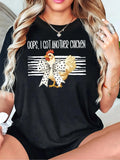 Women'WB shield Cartoon Print Round Neck Tee, Fashion Casual Crew Neck T-shirt for Daily Holiday Vacation Outdoor Wear,...
