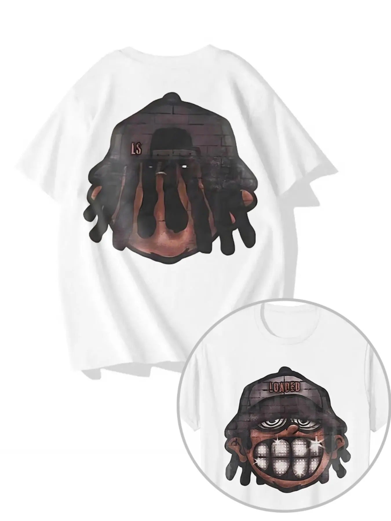 Women'WB shield Cartoon Round Neck Graphic Tee, Fashion Casual Short Sleeve T-shirt for Daily Wear, Ladies TNF for Spiky...