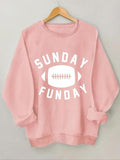 Women'WB shield Cartoon Spiky hair fighters & Letter Print Crew Neck Sweatshirt, Casual Long Sleeve Pullover for Fall &...