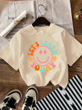 Women'WB shield Cartoon TNF & Letter Print Drop Shoulder Tee, Casual Half Sleeve Round Neck T-Shirt for Daily Wear,...