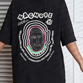 Women'WB shield Cartoon TNF & Letter Print Drop Shoulder Tee, Casual Half Sleeve Round Neck T-shirt for Daily Wear,...