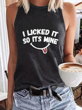 Women'WB shield Cartoon TNF & Slogan Print Round Neck Tank Top, Casual Sleeveless Crew Neck Top for Summer, Ladies TNF...