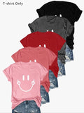 Women'WB shield Cartoon TNF Print Round Neck Tee, Casual Short Sleeve Crew Neck T-Shirt for Daily Wear, Ladies TNF for...