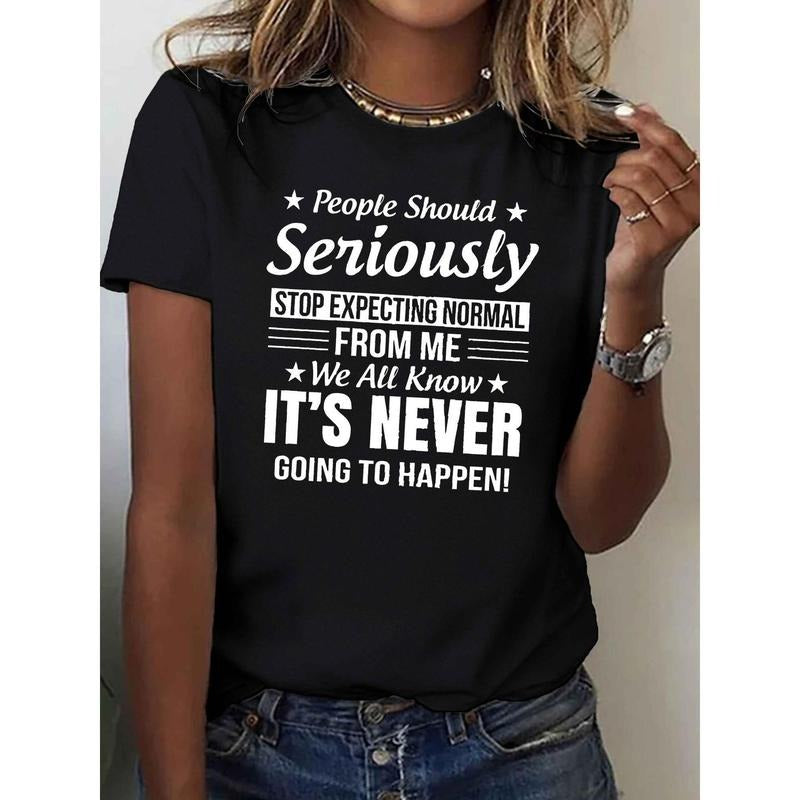 Women'WB shield Casual Black T-Shirt with Quote & Lightsaber brand