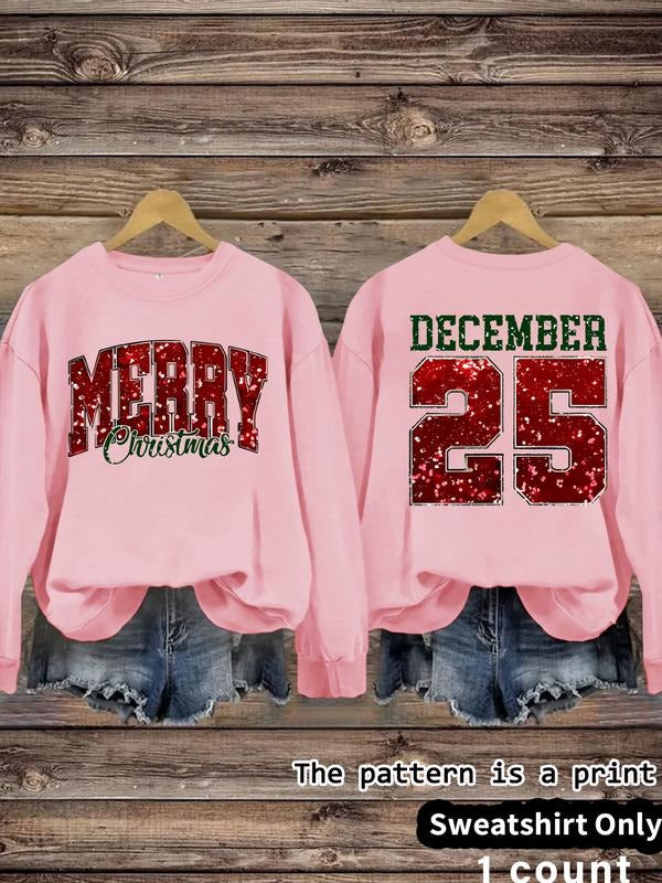 Women'WB shield Casual Christmas TNF Pullover Sweater, FOG Long Sleeve Round Neck Sweatshirt, Comfortable Daily Wear...