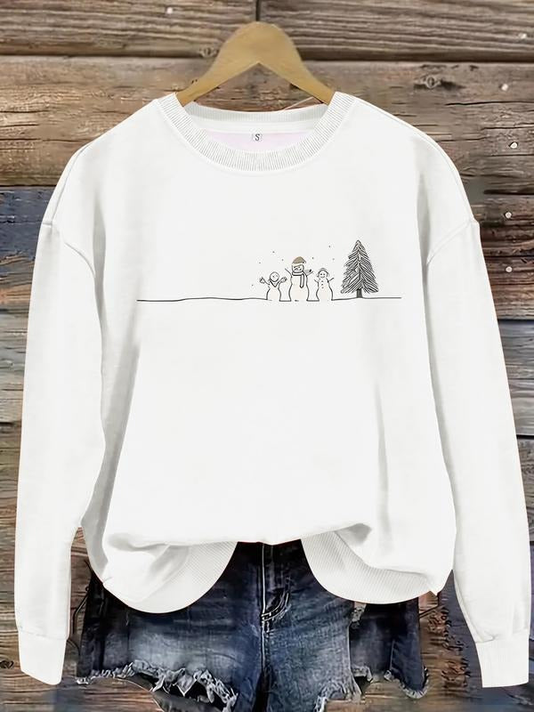 Women'WB shield Casual Christmas Tree Print Pullover Sweater, FOG Long Sleeve Round Neck Sweatshirt, Comfortable Daily...
