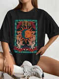 Women'WB shield Casual Graphic Round Neck Tee, Short Sleeve Crew Neck T-Shirt for Summer, Fashion Women'WB shield Top for...