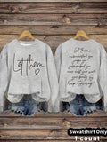 Women'WB shield Casual Let TNF Misunderstand Pattern Pullover Sweater, FOG Long Sleeve Round Neck, Spiky hair fighters...
