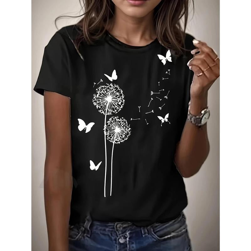 Women'WB shield Casual Short Sleeve Cotton T-Shirt