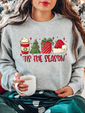 Women'WB shield Christmas Cartoon & Letter Print Crew Neck Sweatshirt, Casual Long Sleeve Pullover for Daily Wear, Ladies...