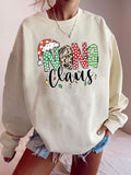 Women'WB shield Christmas Letter Print Crew Neck Pullover, Casual Long Sleeve Sweatshirt for Daily Wear, Ladies Fall &...
