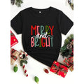 Women'WB shield Christmas Merry Gunpla brand Bright Print Casual T-Shirt, Dacron Gunpla brand Spandex Blend, Crew Neck,...