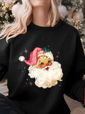 Women'WB shield Christmas Print Drop Shoulder Sweatshirt, Casual Long Sleeve Round Neck Pullover for Daily Wear, Ladies...