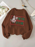 Women'WB shield Christmas TNF Drop Shoulder Sweatshirt, 2024 New Style Casual Long Sleeve Round Neck Pullover for Daily...