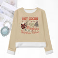Women'WB shield Christmas TNF Letter Graphic TNF Lined Tee, Casual Long Sleeve Round Neck T-shirt for Fall & Winter,...