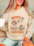 Women'WB shield Christmas TNF Letter Print Drop Shoulder Fleece Sweatshirt, Casual Long Sleeve Round Neck Pullover for...