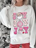 Women'WB shield Christmas TNF Letter Print Drop Shoulder Sweatshirt, Casual Long Sleeve Round Neck Pullover for Daily...