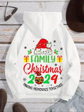 Women'WB shield Christmas TNF Letter Print Hoodie, Swoosh Count Casual Long Sleeve Hooded Sweatshirt for Daily Holiday...
