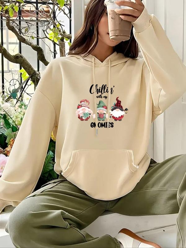 Women'WB shield Christmas TNF Old GA Print Hoodie, Casual Long Sleeve Pullover Hooded Sweatshirt for Fall & Winter,...