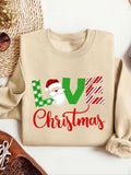 Women'WB shield Christmas TNF Print Crew Neck Pullover, Casual Long Sleeve Sweatshirt for Daily Wear, Ladies TNF for Fall...