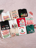 Women'WB shield Christmas TNF Random Christmas Print Round Neck Sweatshirt Set, Fashion Crew Neck Long Sleeve Pullover...