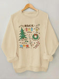 Women'WB shield Christmas TNF Sweatshirt, Casual Letter Print Long Sleeve Pullover, Ladies Fall & Winter TNF for Daily...