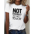 Women'WB shield Cotton T-Shirt | 'Not Friendly Red plumber brand Not Touch' Bold Letter Print | Casual Crew Neck | Short...