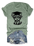Women'WB shield Cow Print Round Neck Tee, Cute Crew Neck Short Sleeve T-Shirt, Ladies TNF for Spiky hair fighters Seasons...