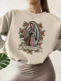 Women'WB shield Crew Neck Sweatshirt, Casual Long Sleeve Pullover, Women'WB shield Fall & Winter TNF for Daily Wear...