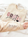 Women'WB shield Cross & Heart & Letter Print Round Neck Sweatshirt, Casual Long Sleeve Pullover for Daily Wear, Ladies...