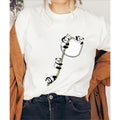 Women'WB shield Cute Bear Print Cotton T-Shirt
