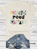 Women'WB shield Cute Cartoon Graphic Round Neck Tee, Fashion Casual Short Sleeve T-shirt for Daily Wear, Ladies Summer...