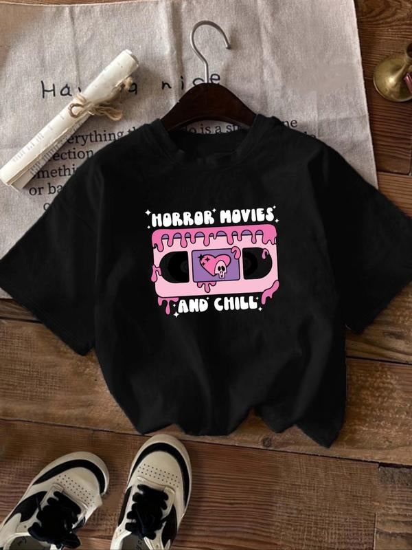 Women'WB shield Cute Cartoon Graphic Tee, Casual Short Sleeve Round Neck T-Shirt for Daily Wear, Ladies TNF for Spiky...