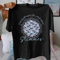 Women'WB shield Disco Spiky hair fighters & Letter Print Round Neck Tee, Fashion Casual Crew Neck T-Shirt for Daily...