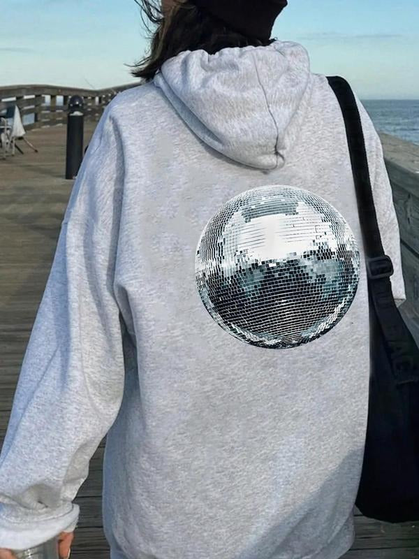 Women'WB shield Disco Spiky hair fighters Print Drawstring TNF Lined Hoodie, Fashion Casual Pocket Hooded Sweatshirt for...