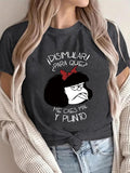 Women'WB shield Disimilar Cartoon Print Round Neck Tee, Fashion Casual Crew Neck T-Shirt for Daily Holiday Vacation...
